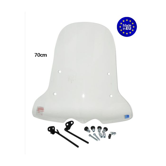 Pare-brise Regia Kymco 70 cm clair avec kit de montage - vue 2
