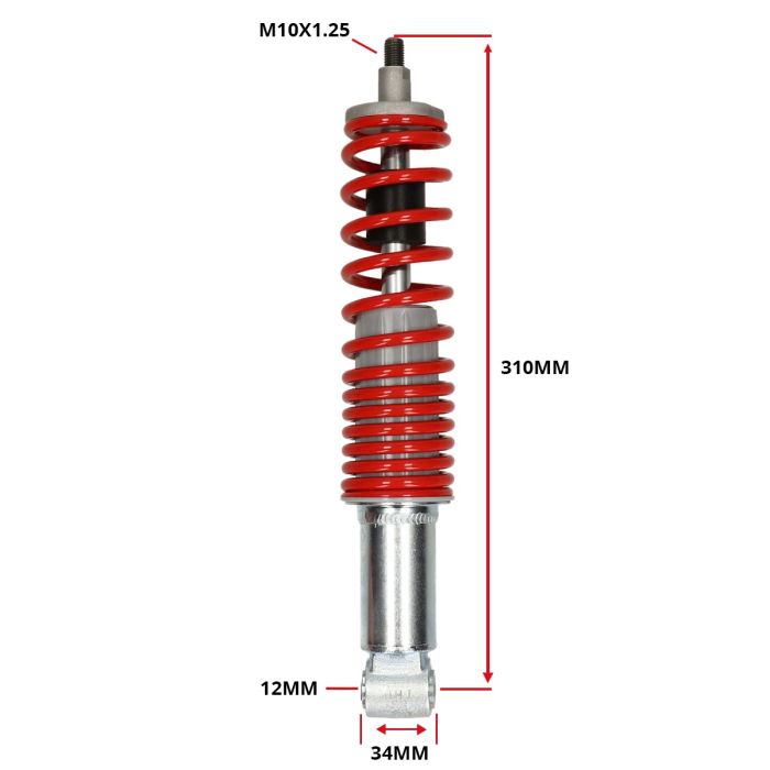 Amortisseur Piaggio Original fourche avant euro-2/3 rouge Primavera 125 4T Sprint 125 4T 1C000843R - vue 3