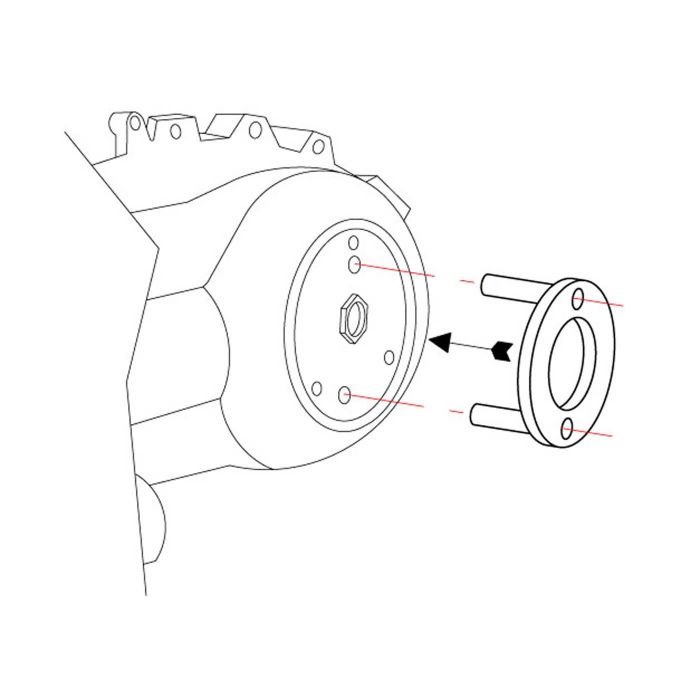 Clé de blocage d'embrayage Buzzetti GTS 125 cc / GTS 250 cc / GTS Super 300 cc / MP3 300 cc - 5428 - vue 2