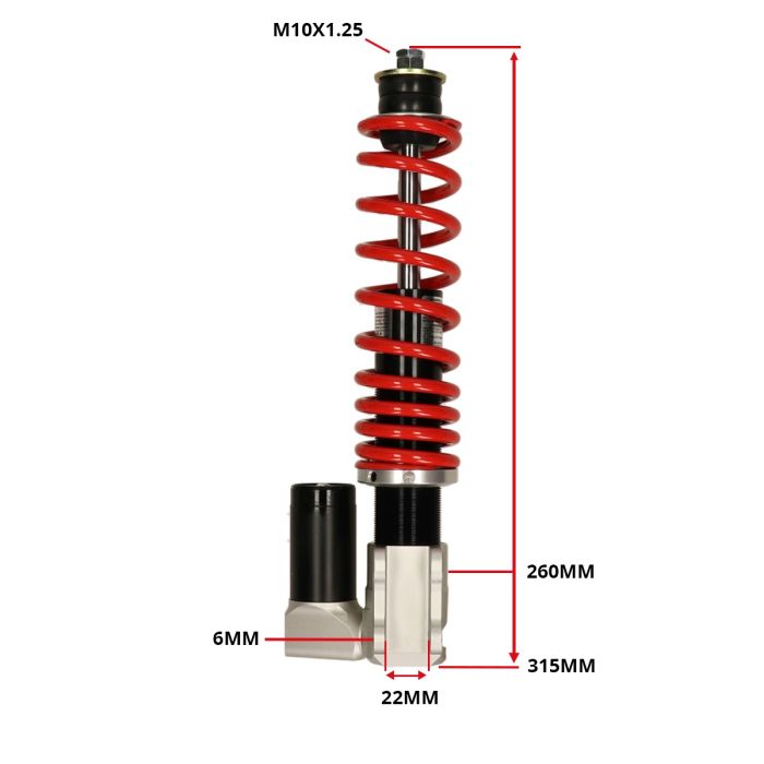 Amortisseur YSS fourche avant euro-4/5 avec réservoir de gaz 230mm primavera 125 4t, sprint 125 4t, primavera 4t, sprint vk302-230t-02-85-x - vue 2