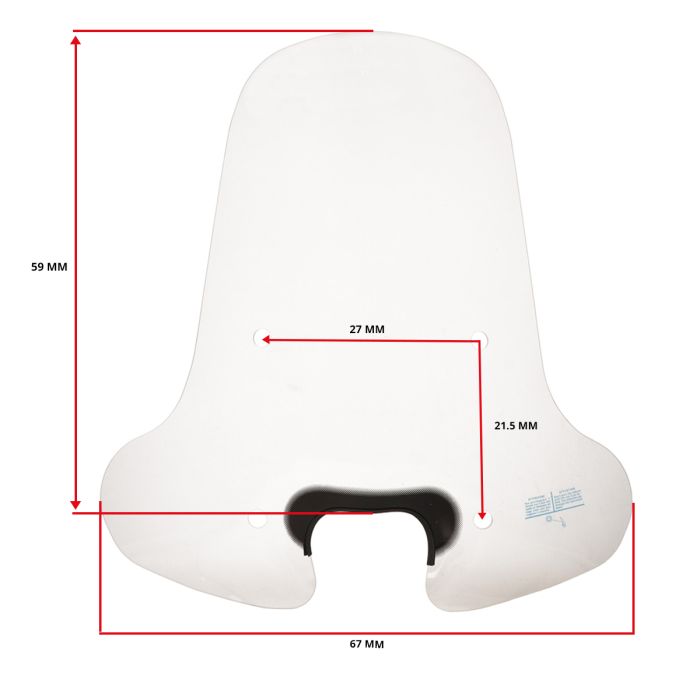 Pare-brise DMP avec kit de montage élevé mod. orig. 70cm clair zip2000 - vue 4