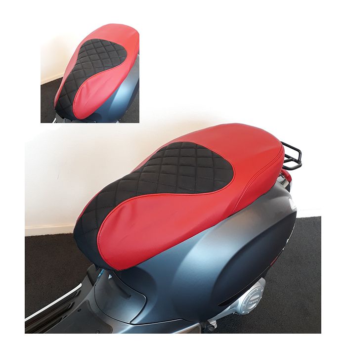 Housse de selle Regia Primavera rouge diamant exclusif/noir