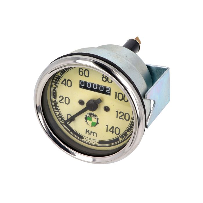 Compteur kilométrique Puch ø 80 mm 140 km/h cadran crème - vue 4