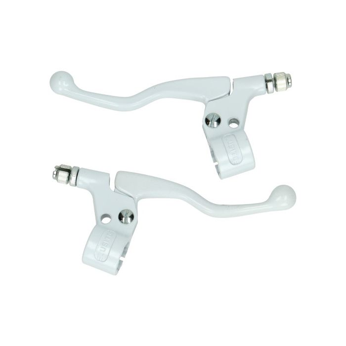 Levier Lusito court blanc fixe pour cyclomoteur Camino et Puch Maxi