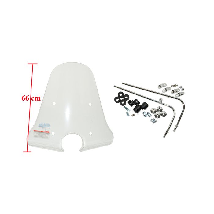 Pare-brise Piaggio original élevé + ensemble de fermeture 66cm lxv 624845