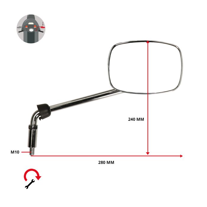 Rétroviseur Piaggio original droit vespa S cm178902 - vue 4