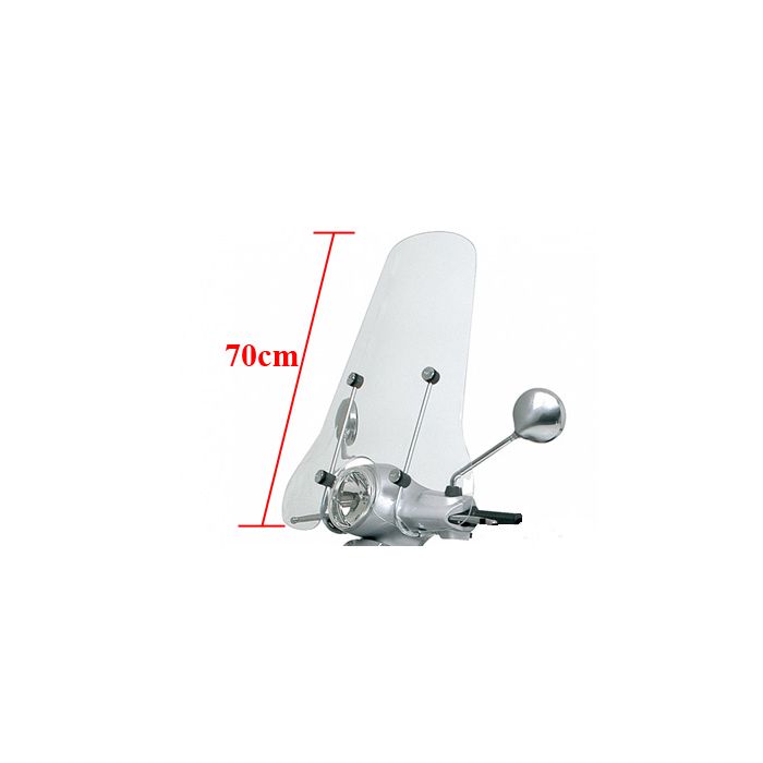 Pare-brise Piaggio Original kit montage élevé 70cm clair Vespa LX 622192