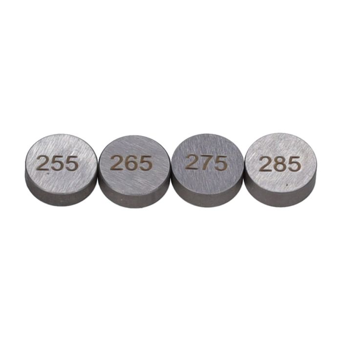Pastilles calibrées de soupapes 2.55+2.65+2.75+2.85 mm 4 pièces Giggle Neo 4T Scooter Piaggio 4T-4V