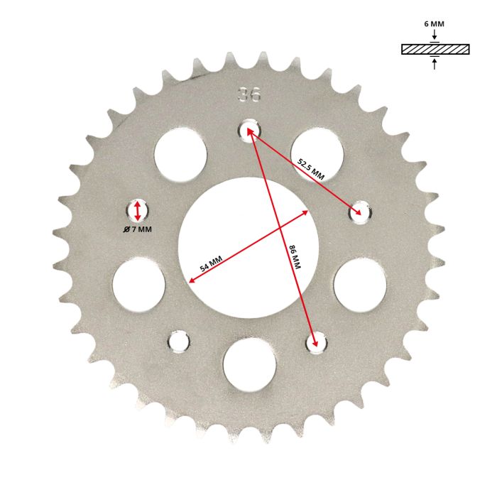 Couronne DMP Qualité A 420 36 dents 1/4 Kreidler - vue 4