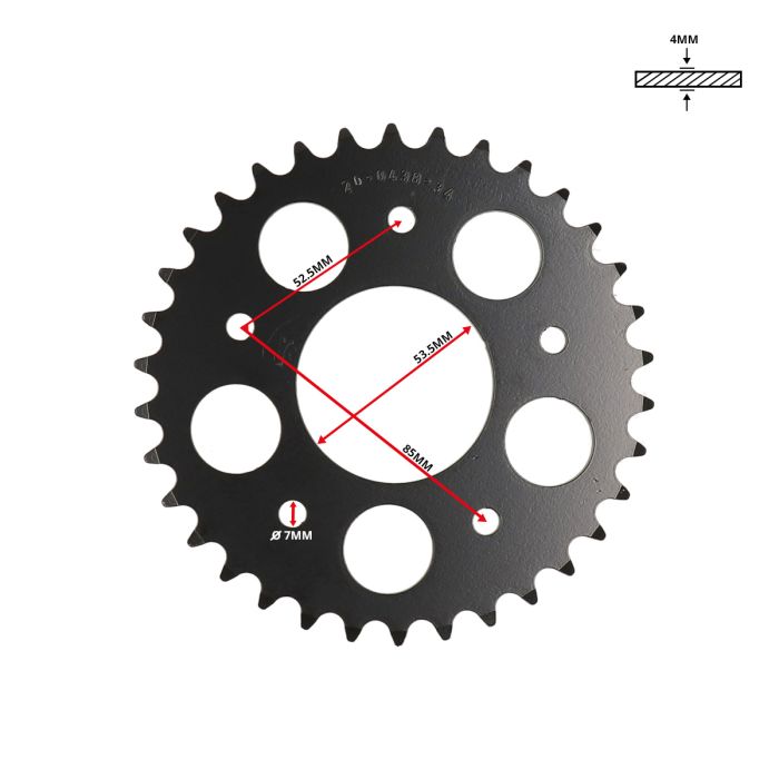 Couronne Esjot 34t 1/4 kreidler 20-0438-34 - vue 4