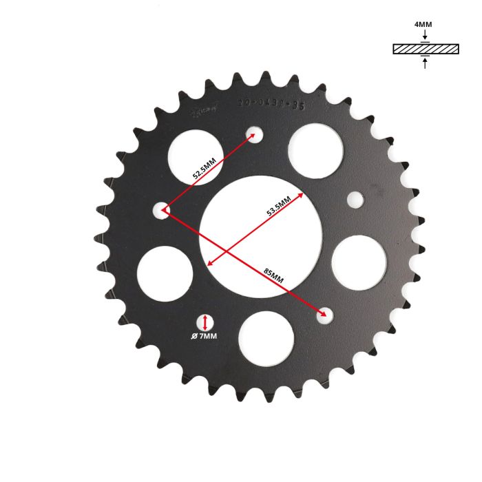 Couronne Esjot 35t 1/4 kreidler 20-0438-35 - vue 2