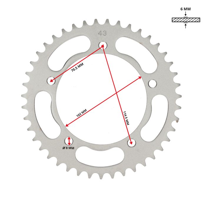Couronne DMP 43 dents RS1999 - vue 2