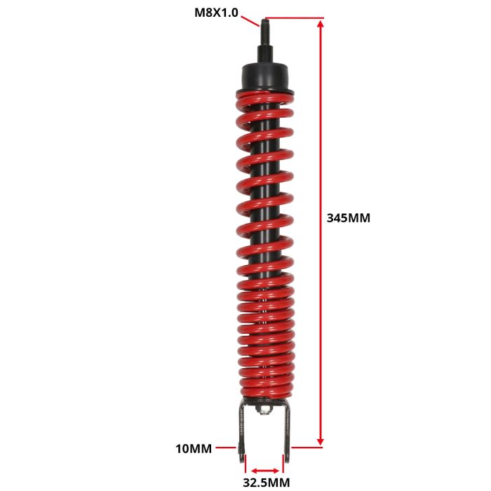 Amortisseur 345mm rouge NRG Runner Vespa LX Vespa S 600492r7 - vue 2