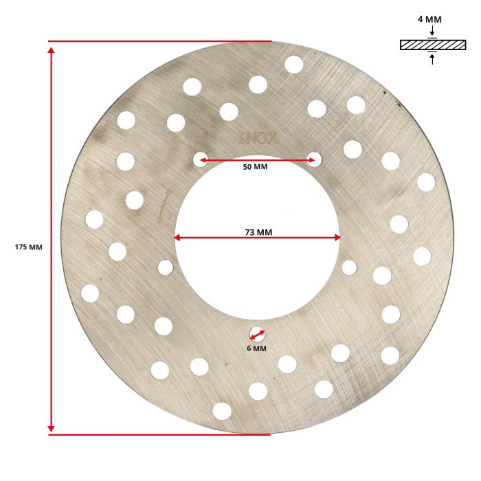 Disque de frein DMP 175 mm acier inoxydable NRG Extreme, NRG MC2, NRG MC3, Runner, Stalker - vue 4