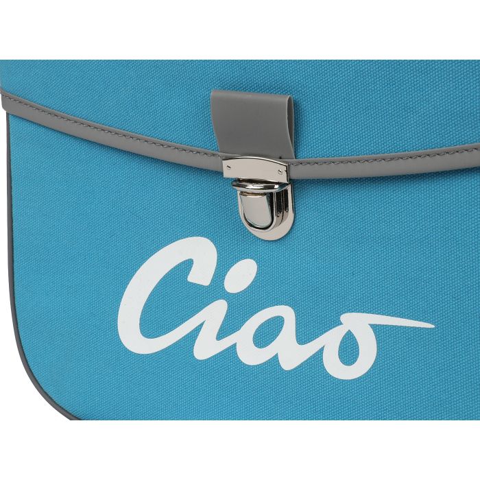 Sacoche latérale Moto-Nostra turquoise/gris ciao - vue 5