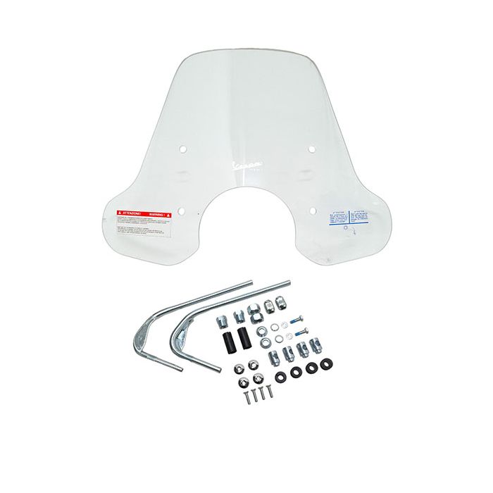 Pare-brise Piaggio Original clair moyen Primavera 125 4T avec kit de montage 1B005695