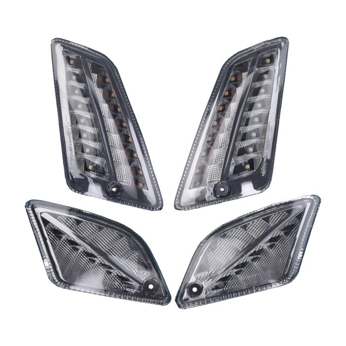 Jeu de clignotants Moto-Nostra Euro 4/5 fumé avant/arrière 4 pièces GTS 125cc GTS 300 MN629KTB - vue 2