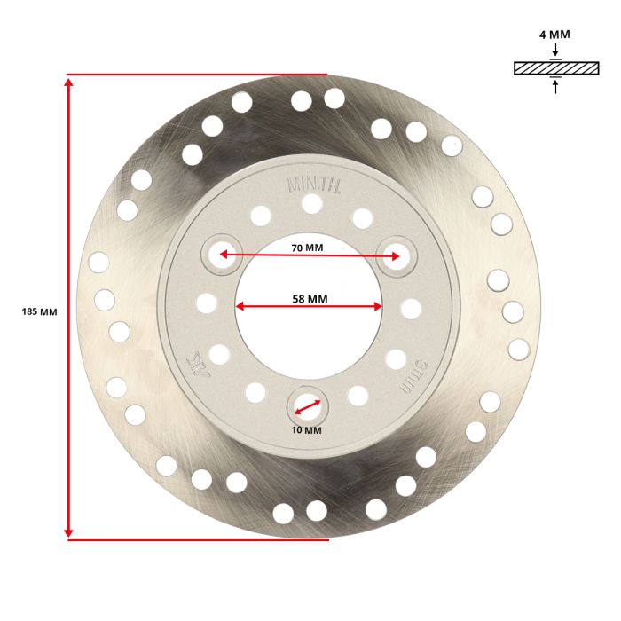 Disque de frein 185 mm pour Iva E-Go S4 - vue 5