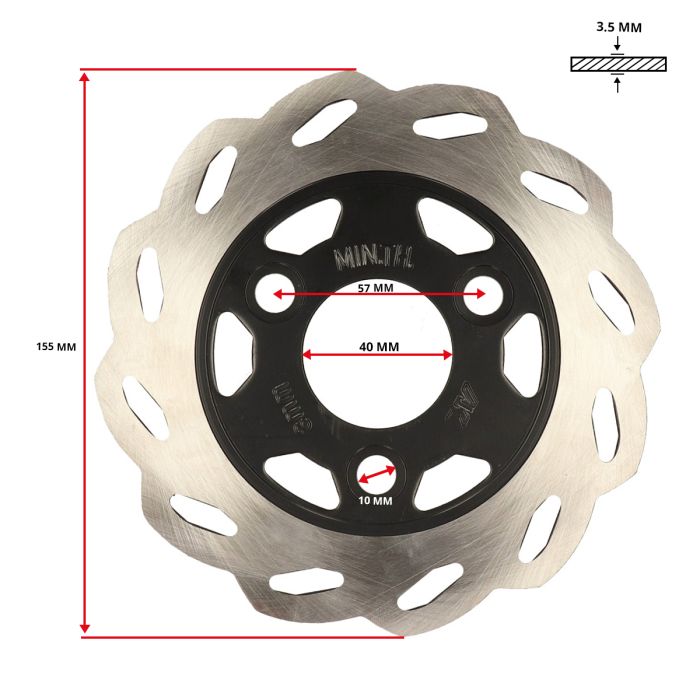 Disque de frein 155 mm pour AGM BTC SP50 Streetline - vue 5