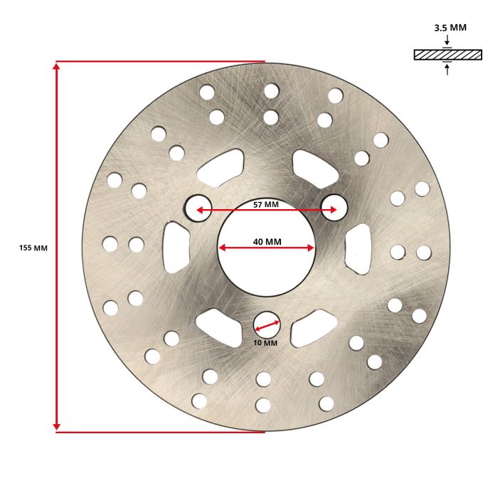 Disque de frein DMP 155 mm pour scooter Gy6 et V-Clic - vue 5
