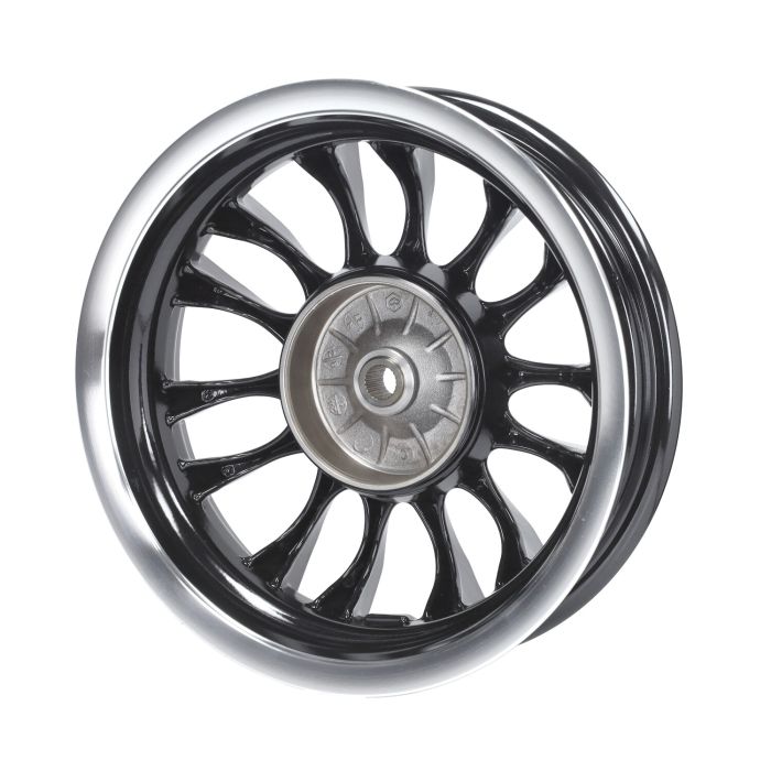 Roue arrière Piaggio original euro2 Tambour de 110 mm 300x12 noir/chrome zip, sprint 2t 1c001673 - vue 2