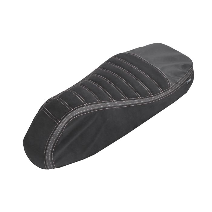 Housse de selle Regia bande Alcantara Sport Vespa noir/blanc GTS 125cc/250cc/300 Euro 4 - vue 3