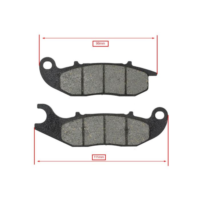 Plaquette de frein Polini euro-4/5/5+ aprilia sr gt 200, gts 310, liberty, liberty 125cc, liberty 150cc 174.0162 - vue 2