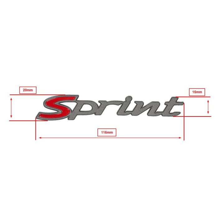 Sticker Piaggio original mot [sprint] gris elettrica, s-sprint, sprint 2h006134 - vue 3
