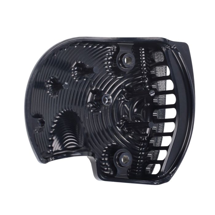 Carter de transmission Malossi bouchon de refroidissement cnc noir ventilé noir atlantic, beverly 125cc, beverly 300cc, gts 125-300 4t, liberty 125cc 2520245bb - vue 2