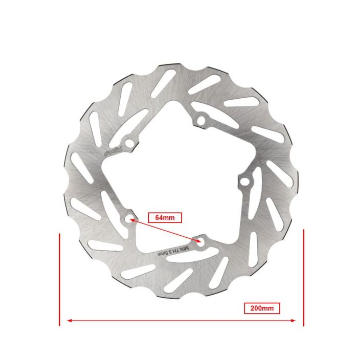 Disque de frein Polini vague Aprilia Piaggio Vespa Scooter Piaggio 2T Zip 2T 175.0066 - vue 2