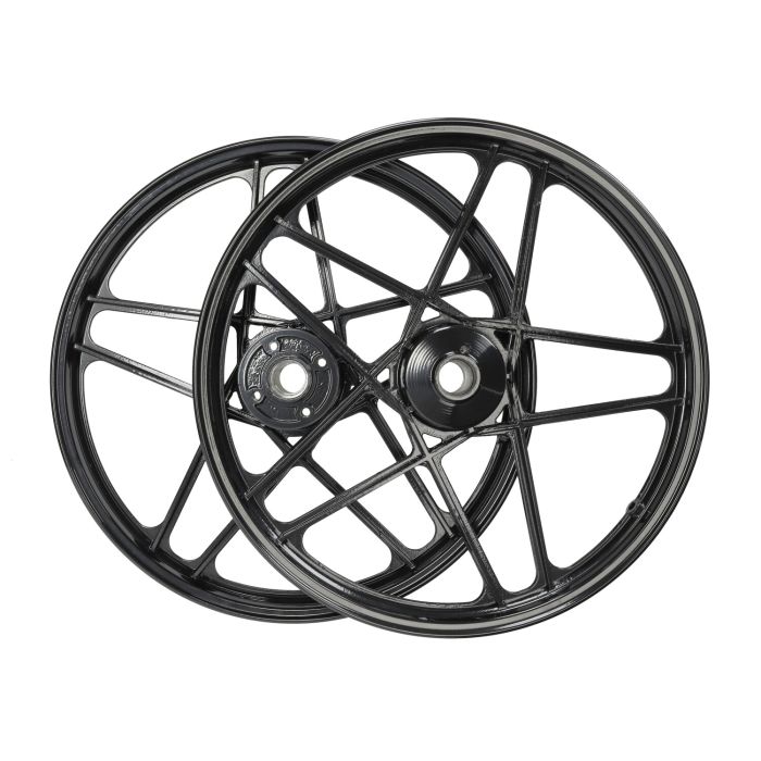 Jeu de roues Fast Arrow noir brillant hercules prima - vue 6
