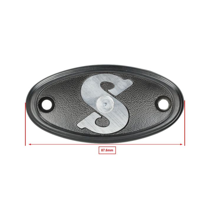 Plaque logo carter couvercle d'inspection 50/2, 50/3, 50/4 noir - vue 4