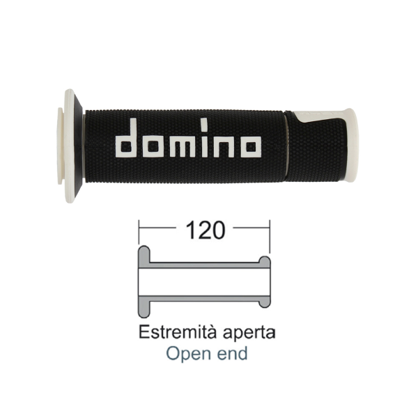 DOMINO Poignées Road-Racing noir/blanc - vue 3