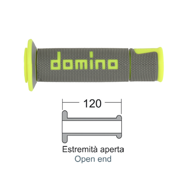 Domino Poignées Route-Racing gris/fluo - vue 3