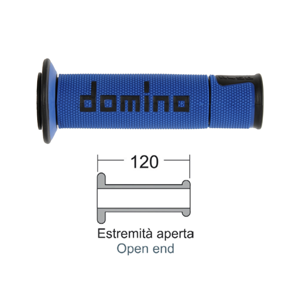 DOMINO Poignées Road-Racing bleu/noir - vue 3