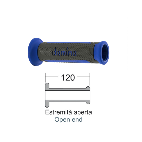 DOMINO Poignées Turismo bleu/anthracite - vue 2