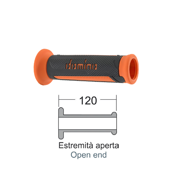 DOMINO Poignées Turismo orange/anthracite - vue 2