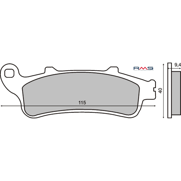 Plaquettes de freins organiques RMS Honda Pantheon 125cc/Foresight 250cc