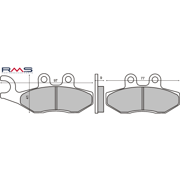 Plaquettes de frein organiques RMS Piaggio Beverly 125-200 cc