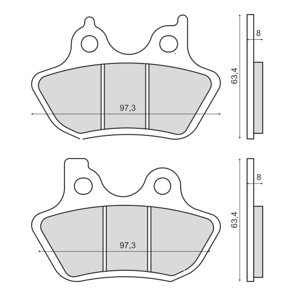 Plaquettes de frein fritté Sinter-Tech RMS Harley-Davidson XL Sportster