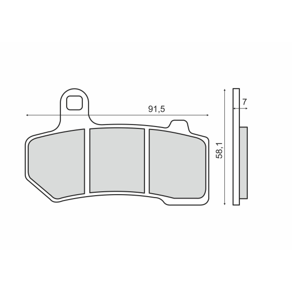 Plaquettes de frein frittées RMS Harley Davidson VRSCA 1130 V-Rod