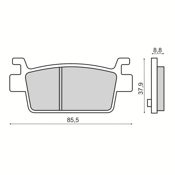 Plaquettes de frein organiques RMS pour Kymco AK550
