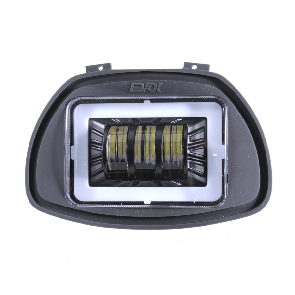 Phare avant complet 2 lentilles rond Evok Iron LED pour Piaggio Vespa 50 Special