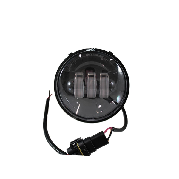 Phare avant complet sans Angel Eyes Fond Noir Evok Iron led Piaggio Vespa 50cc N/L/R