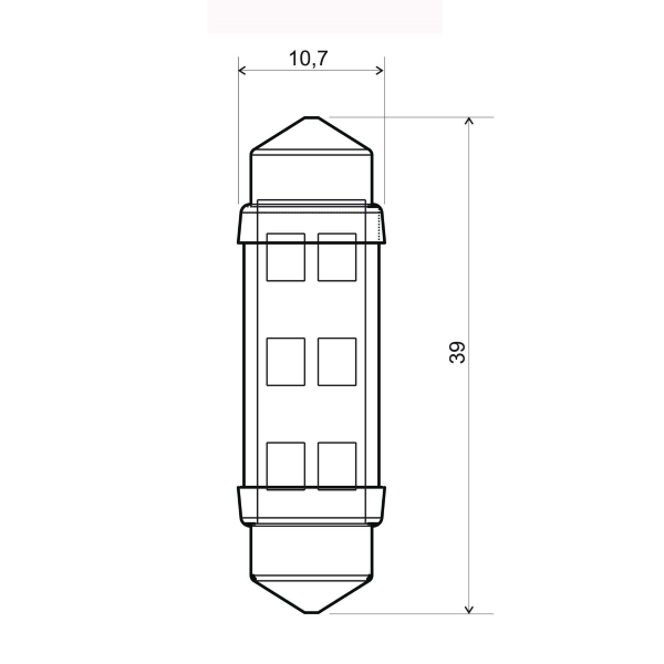 Ampoule LED RMS Couple SV8.5 12V Blanc