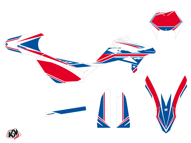 Kit plastiques KUTVEK Beta RR 50 Enduro Firenze blanc rouge bleu - vue 3