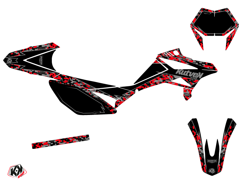 Kit Déco 50cc Predator Beta RR 50 Motard Noir Rouge KUTVEK - vue 2