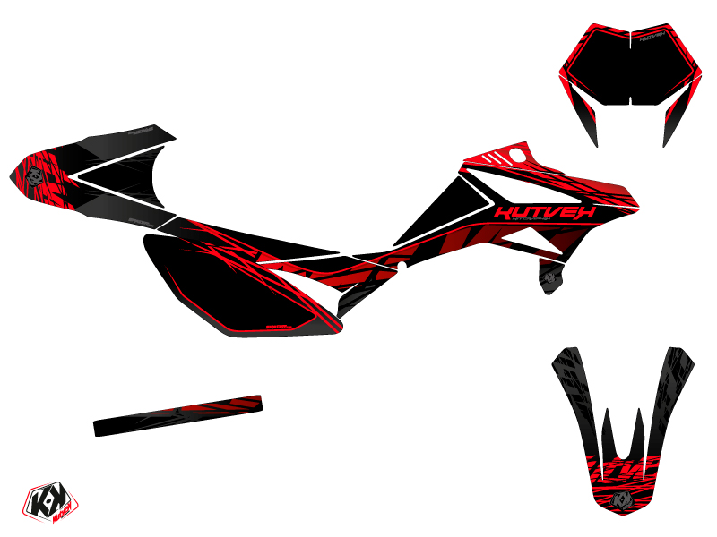 Kit Déco 50cc Eraser Beta RR 50 Motard Noir Rouge KUTVEK - vue 2