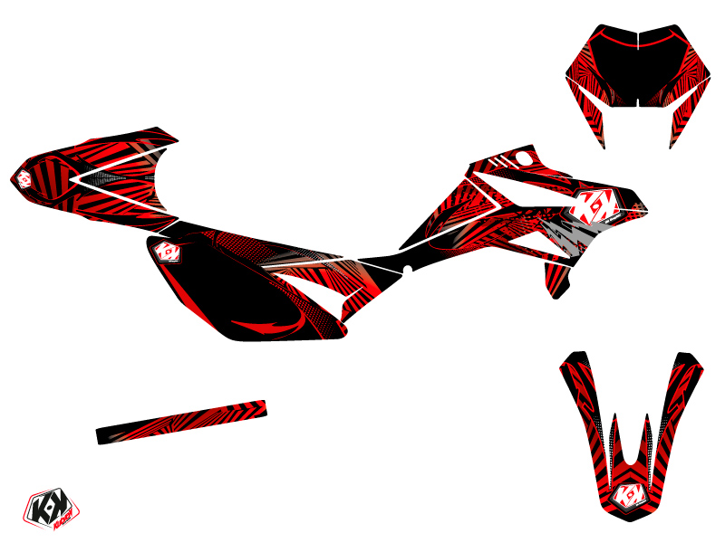 Kit de décoration 50cc Graff Beta RR 50 Motard Rouge KUTVEK - vue 2