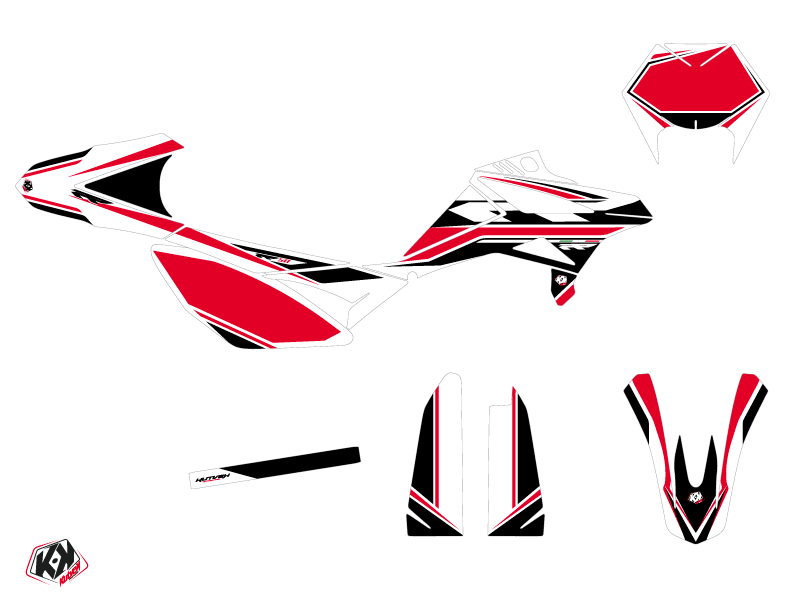 Kit Déco 50cc Beta RR 50 Motard Blanc Rouge Noir Kutvek - vue 2